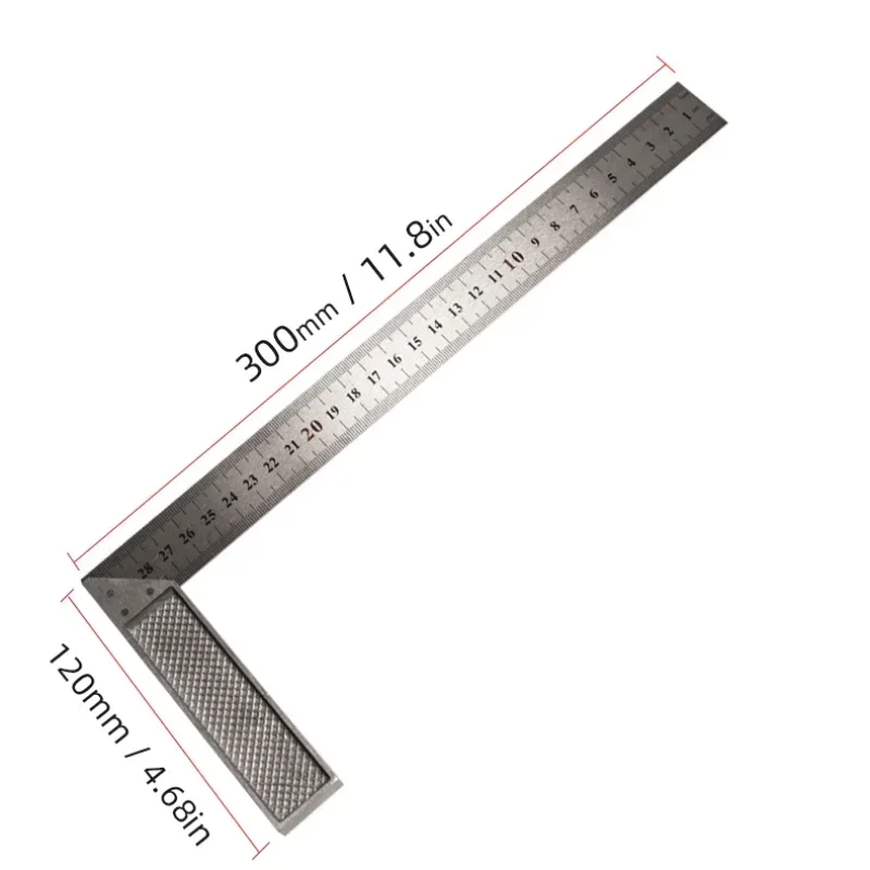 Angle Square Measuring Tools Set Precise Stainless Steel Aluminium Durable Adjustable Combination Spirit Level 12" 300mm 6