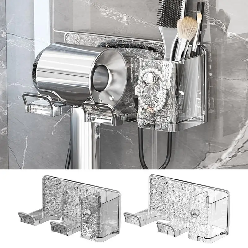 

Hair Dryer Holder Rack Blow Dryer Holder Wall Shelves Hair Dryer Holder Hairdryer Storage Rack Wall Mounted Bathroom Organizer