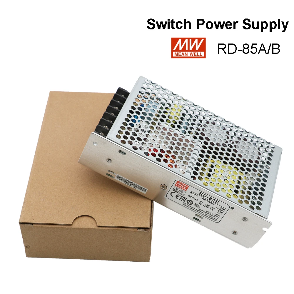 HAOJIAYI Mean Well RD-85 듀얼 출력 스위칭 전원 공급 장치, Meanwell AC/DC 85W, 5V, 12V, 24V