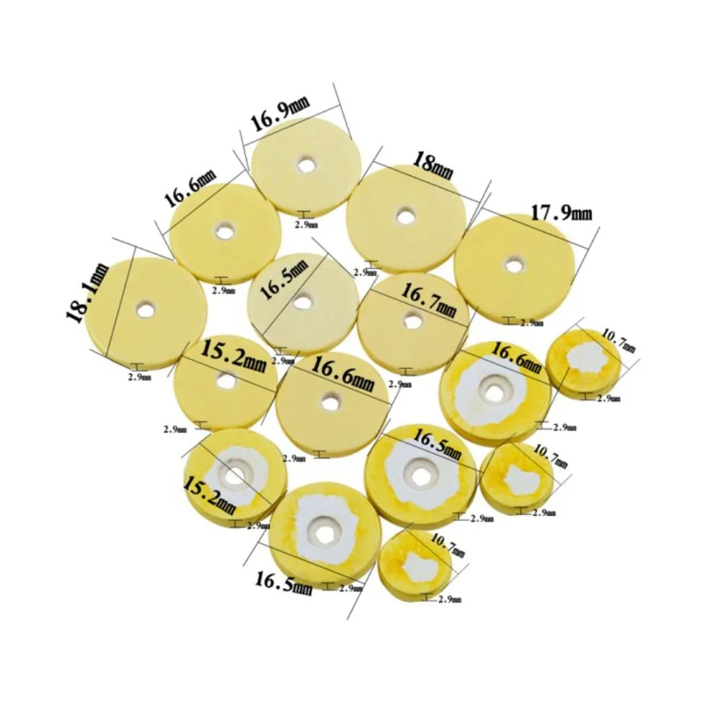 

16 Pack Flute Pads Flute Leather Pads Flute Leather Yellow Instrument Accessory Pads Musical Instrument
