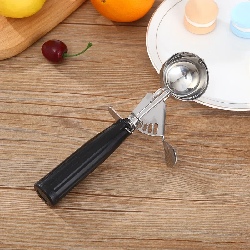 Stainless Steel Ice Cream Scoop Ice Ball Maker Frozen Yogurt Cookie Dough Meat Balls Cream Spoon Tools Watermelon Spoon