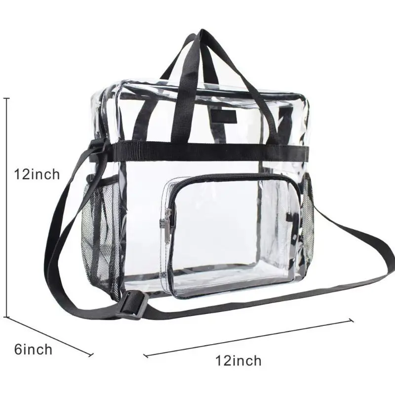 Women Girl PVC Shoulder Crossbody Gym Clear Bag Transparent Handbag Satchel Tote
