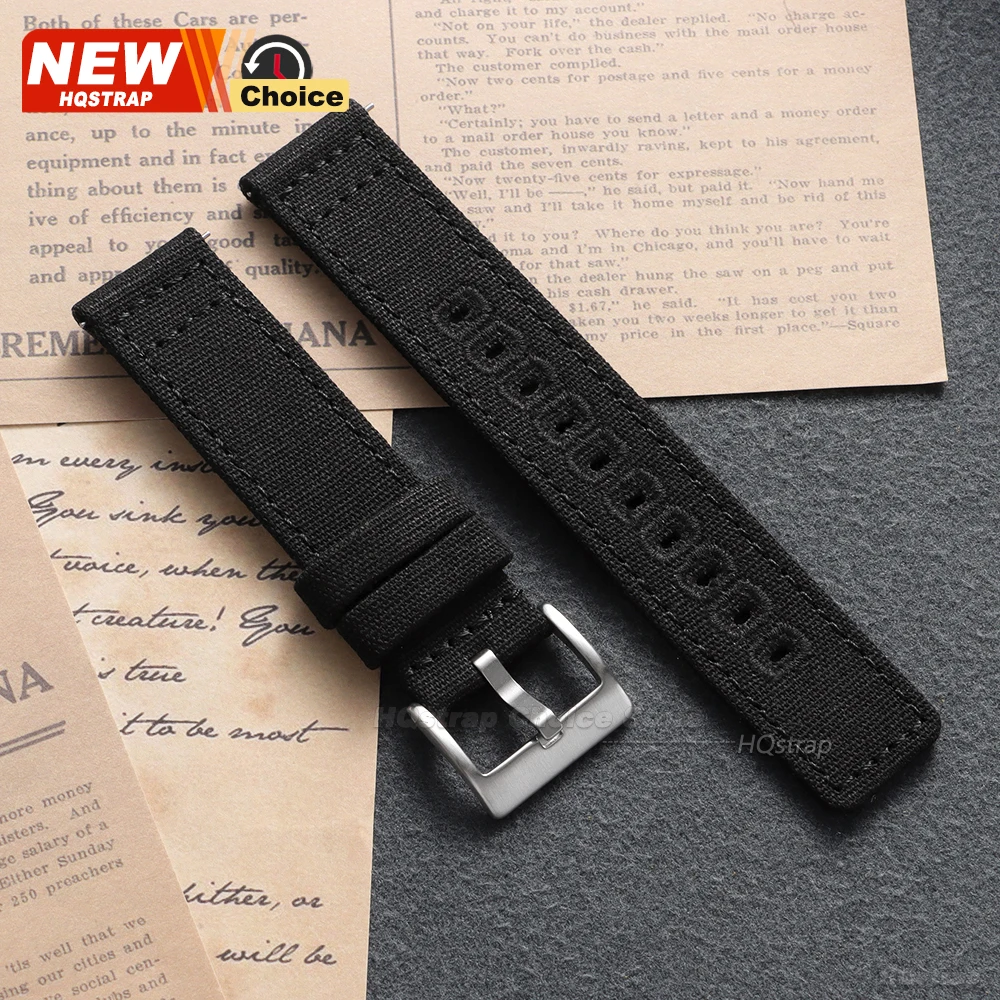 Universal Nylon Canvas Quick Release Watch Strap - Versatile and Stylish Wristband
