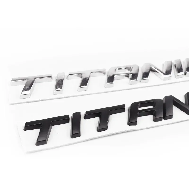 Chrome Black Titanium Rear Boot Badge Emblem Sticker
