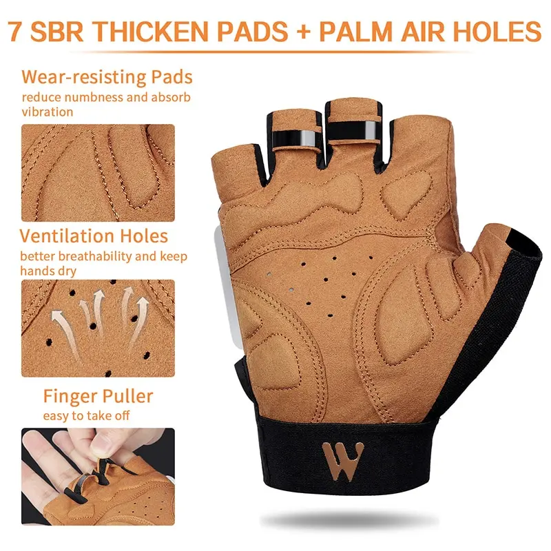 WEST BIKING Sports Cycling Gloves Half Finger Men Women MTB Bike Gloves Running Fitness Gym Riding Motorcycle Bicycle Gloves 4