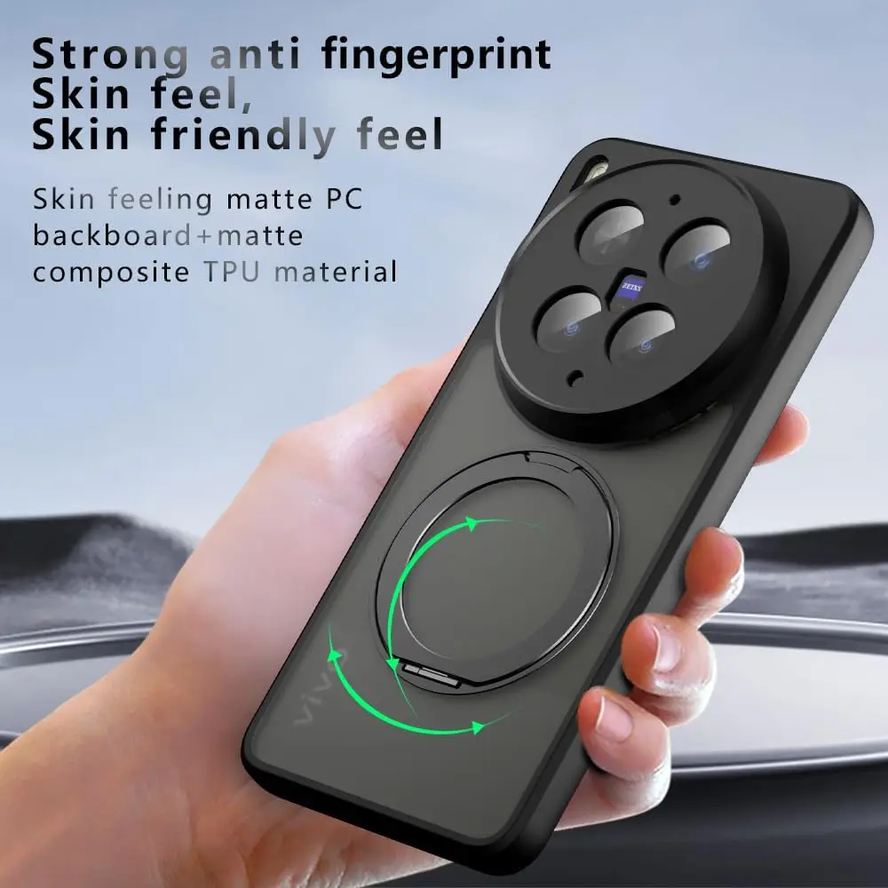 360° Rotating Shockproof Kickstand Magnetic Wireless Charging Case