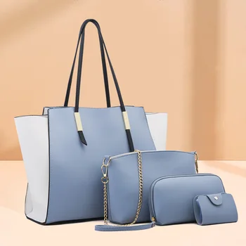 Set di borse a tracolla semplici da donna, borsa a tracolla con manico superiore, moda, 4 pezzi