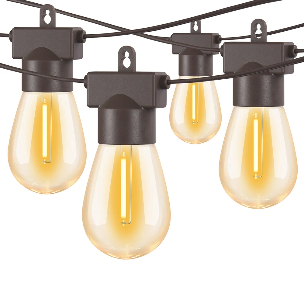 

S14 LED Outdoor String Lights Shatterproof Fairy Lights Garlands 10m Patio Backyard Christmas Party Outdoor Decoration