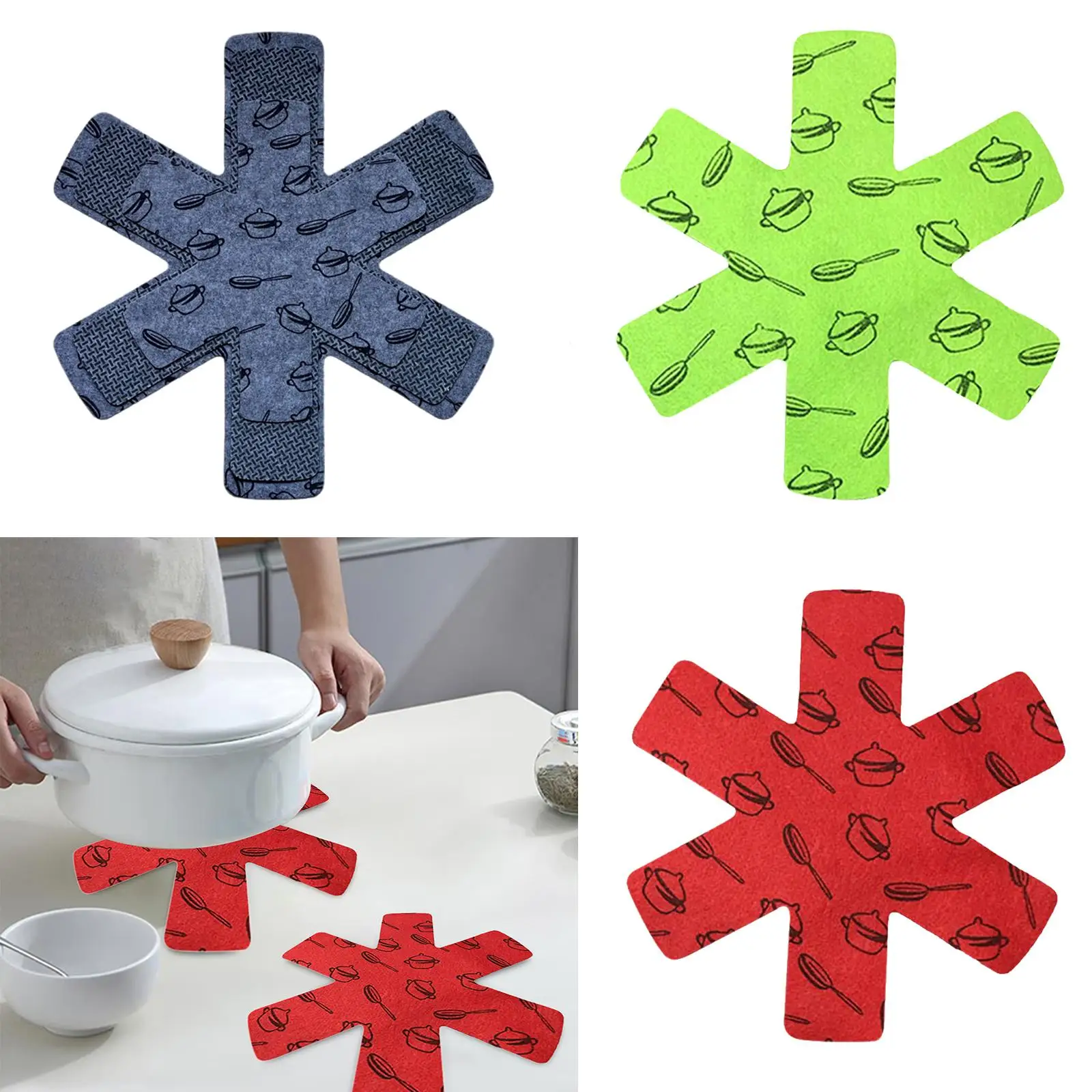 12 Pieces Pad Pot Pan Protectors Pans Separator Pads for Cookware Nonstick Skillet