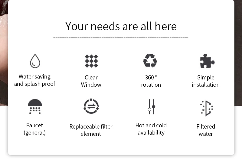 Description Picture 3 of item10pcs Pressurized Bubbler Filter  Faucet Purifier Shower Cotton Filtration Remove Chlorine Heavy Metals for Kitchen