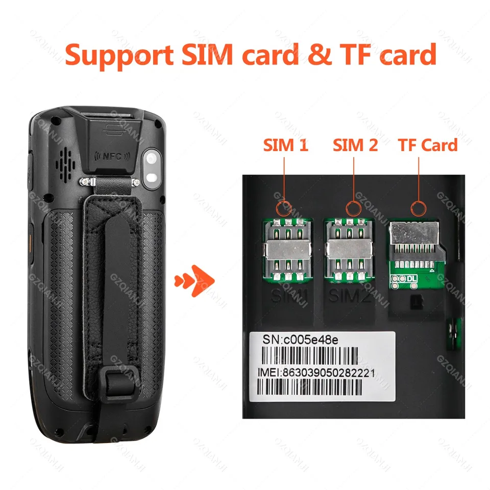 バーコードスキャナー,Android 13,4GB 64GB,1D,2D,QR,Qualcomm