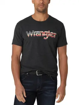 Wrangler Men's Western Crew Neck Short Sleeve Tee Shirt Summer outdoor sports round short sleeve T-shirt fitness men women