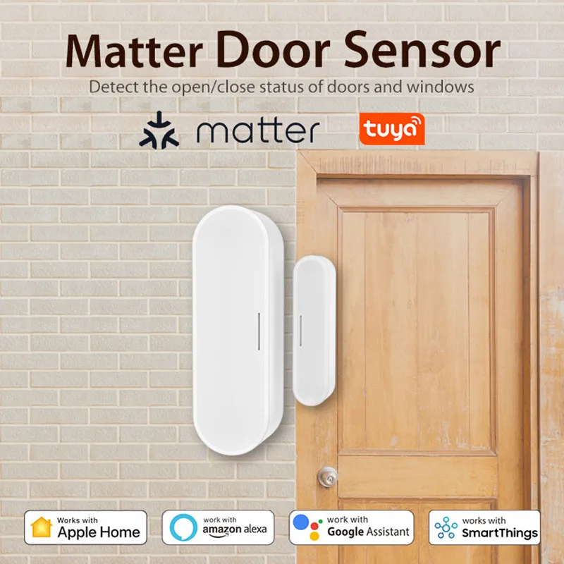 Tuya Matter Thread 도어 윈도우 센서 USB 전원 스마트 홈 무선 감지기 HomeKit Alexa Google Home SmartThings와 함께 작동