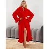 104034-3ca308.jpg Peignoir Long et chaud pour femmes, vêtements de maison, automne et hiver, velours de corail épais, décontracté, doux, solide, à lacets, vêtements de détente, 2025