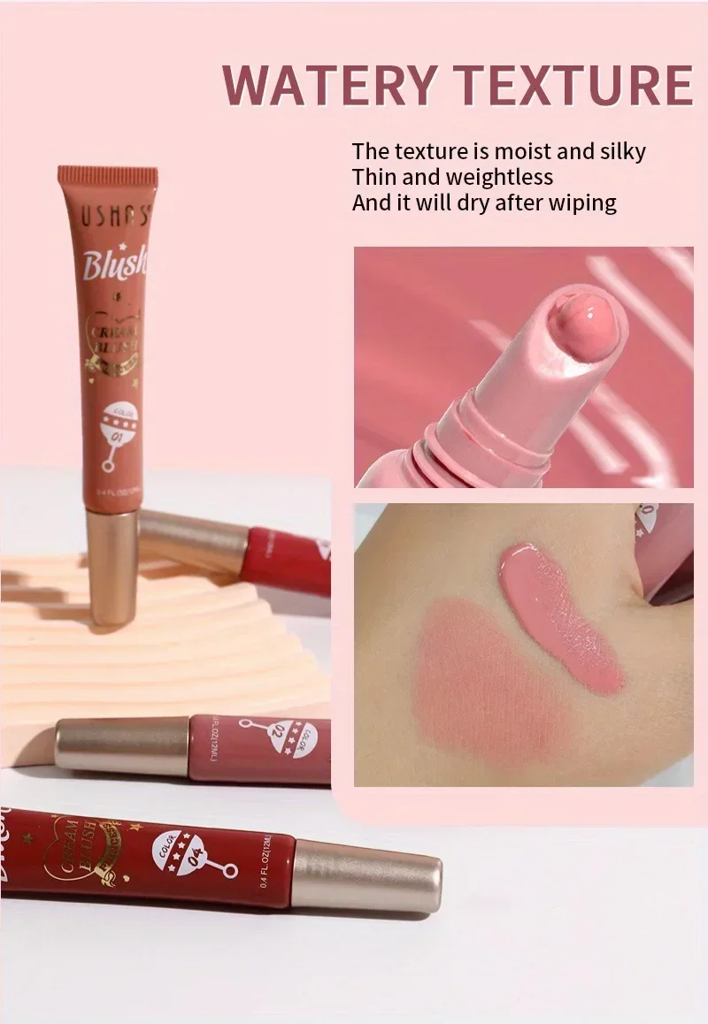 Radiant Glow Waterproof Liquid Blush Stick with Natural Contouring Finish