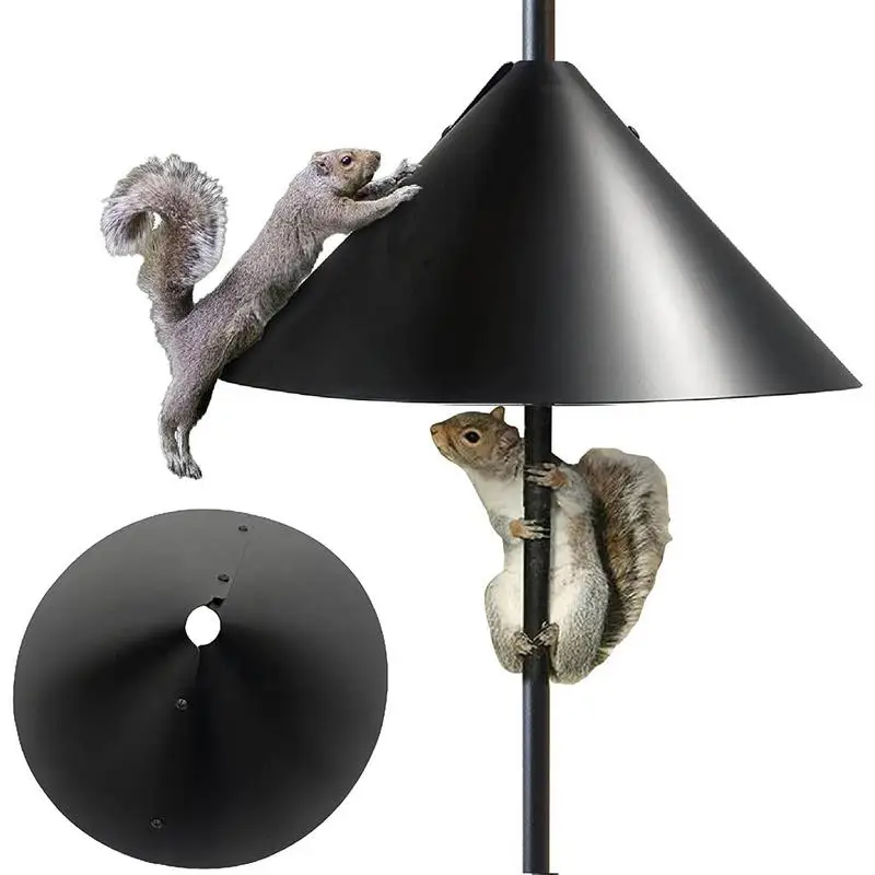

Squirrel Stopper Outdoor Squirrel Baffle Pole Mount Small Animal Baffle Pole Mount Wrap Around Heavy-Duty Steel Design For