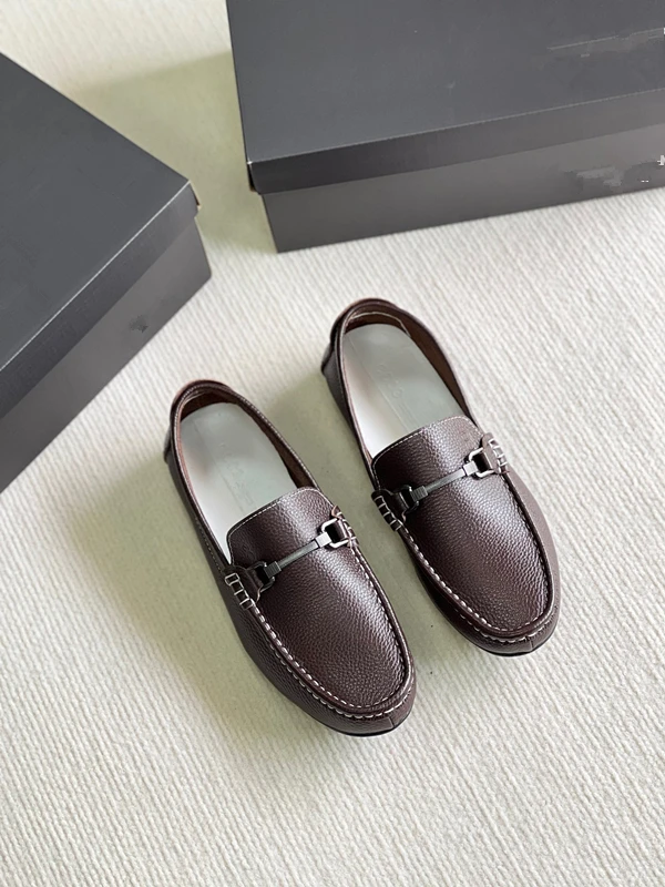 Withered British Men's Business Commuting Genuine Leather 38-44 Men Flat Shoes Fashion Casual Cowhide Moccasin Leather Shoes