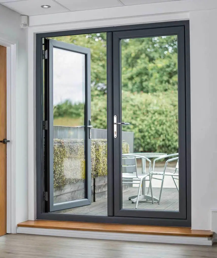 Aluminum Alloy Doors for Home Design Patio Double Tempered Glass Door for Shower Room Bedroom French Frame Casement Door