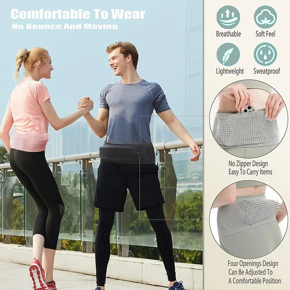 Running Belt Fanny Pack Holder For Cell Phone Money Keys Adjustable Waist For Exercise running waist bag phone waist bag waist bag running belt sports pockets belts