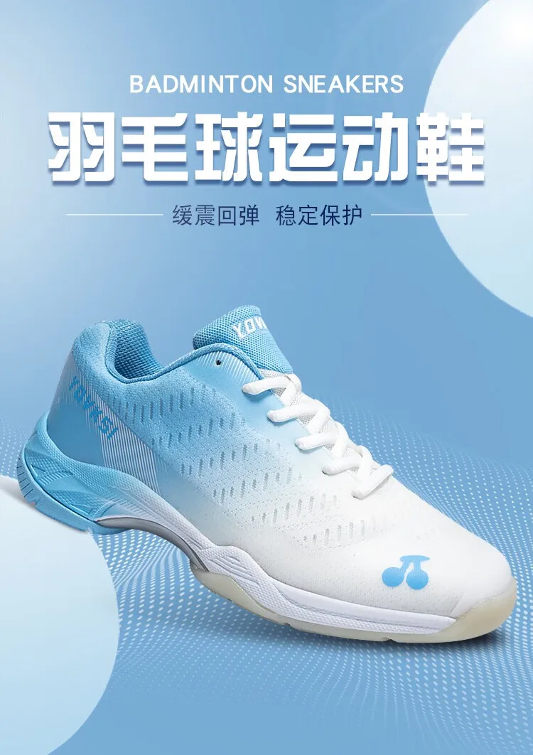 Description Picture 3 of itemMen Professional Badminton Shoes Couple Gym Walking Sneakers Men Volleyball Shoes Mesh Breathable Sport Tennis Shoes Size 35-46