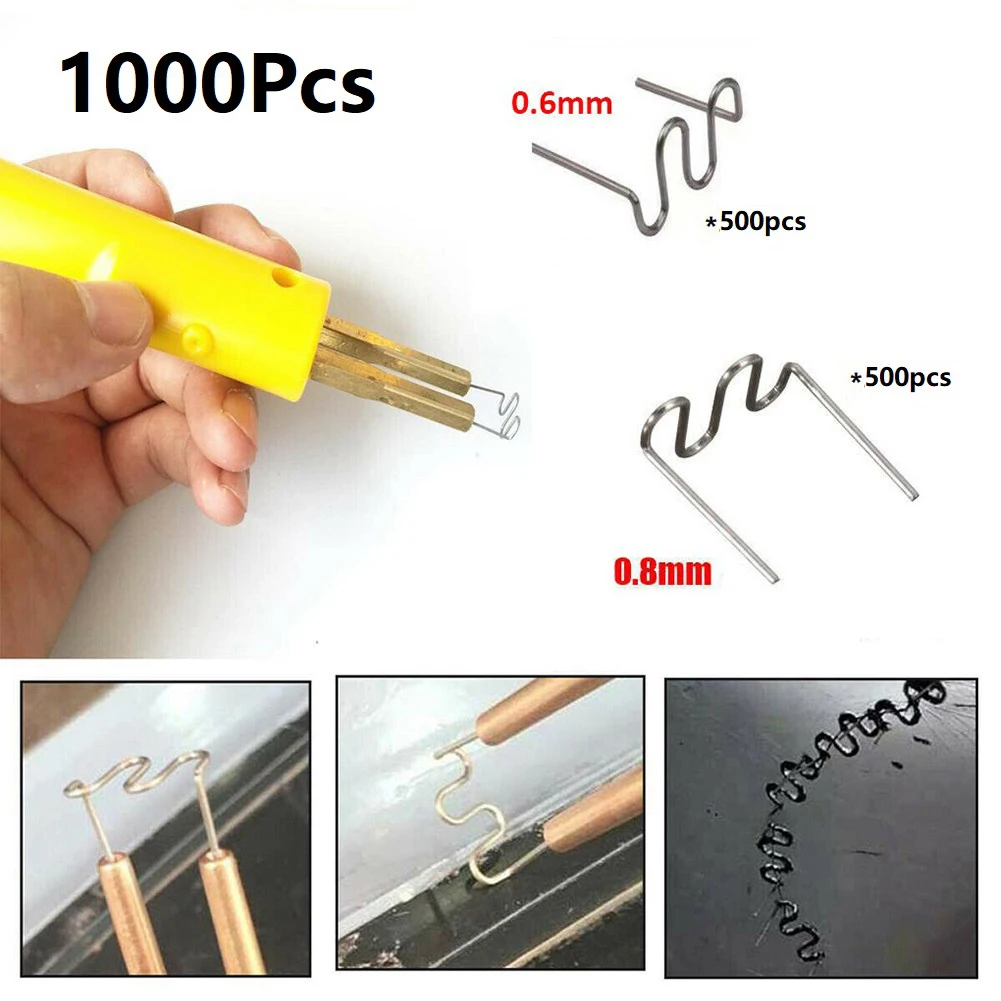 welding torch types 1000 Pcs S Wave Hot Staples For Car Bumper Bodywork Plastic Stapler 0.6/0.8mm Welding Soldering Supplies miller infinity welding helmet