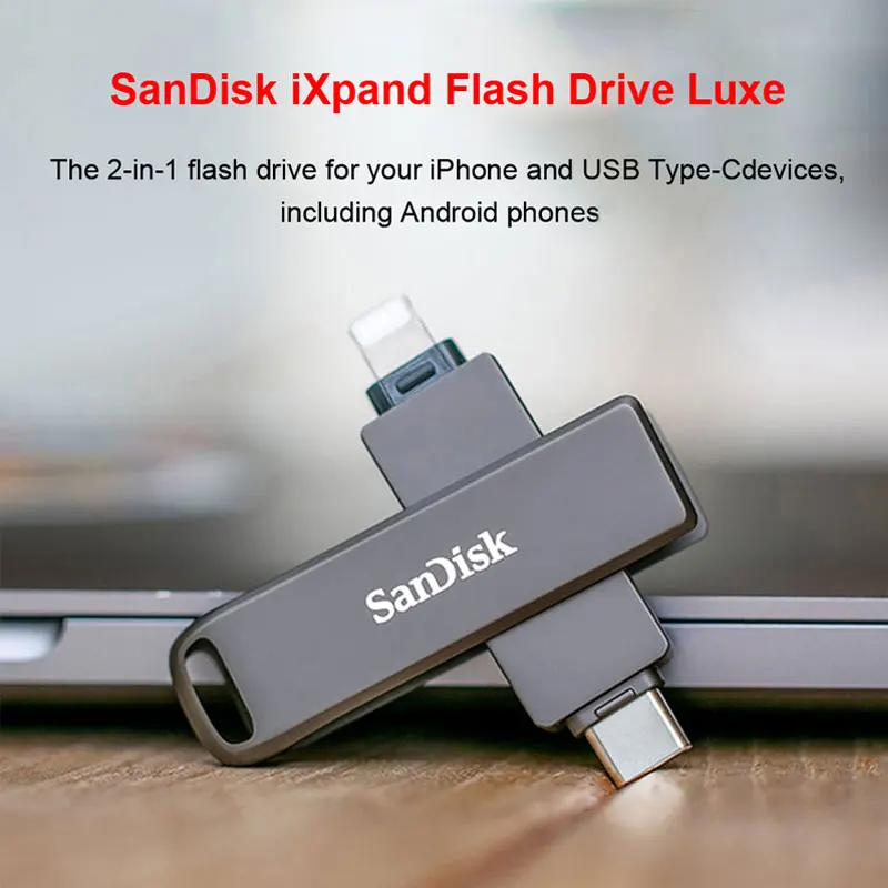 SanDisk iXpand Flash Drive Luxe USB Type-C Flash Drive 256GB