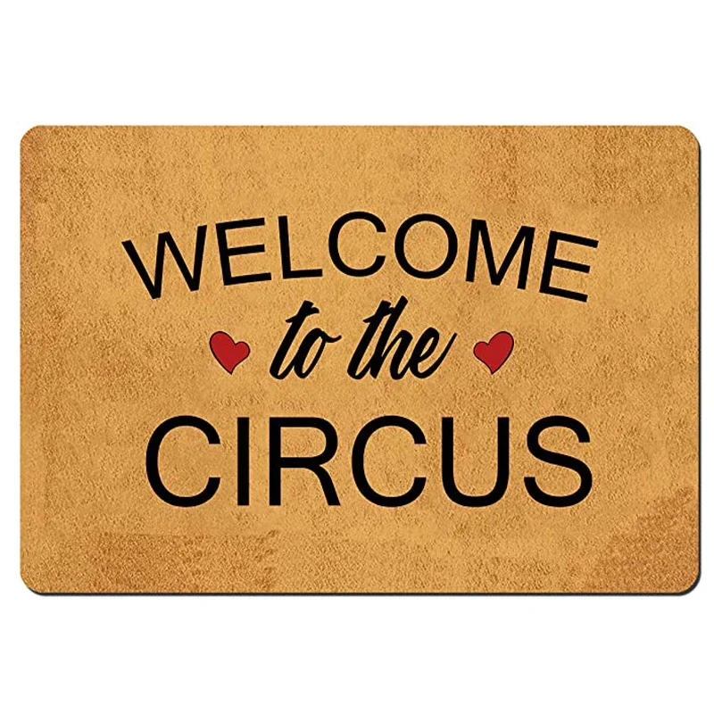 

Funny Doormat for Indoor - Welcome to The Circus Doormat Funny Front Door Mat Welcome Ma