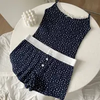 Floral Print Eyelet Camisole Women Lace Trim Bow Sleeveless Slim Tank Tops Summer New Sweet Chic Vintage Vest Crop Top Y2k - Image 3