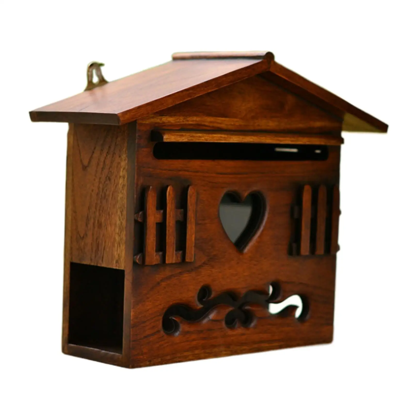 Locking Mailbox Rural Holds Documents Bills Letters Keys Mail Organizer For Hallway