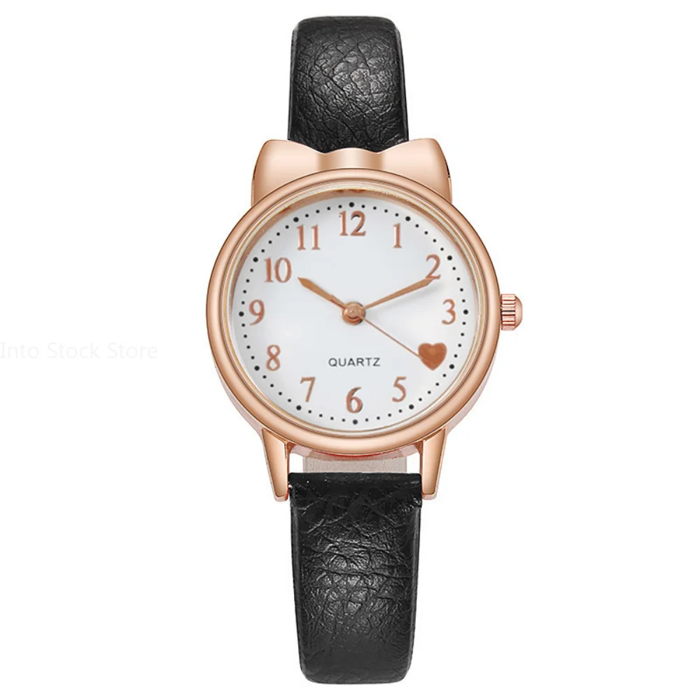 Fashion Kids Love Digital Dial Children Watch Set Leather Strap Quartz Watches Kid Girls Clock Children Watch + Bracelet no box 6