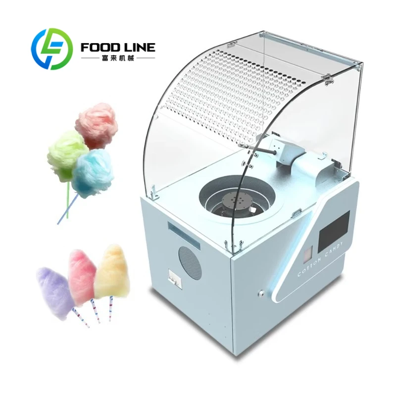Customized Popular Business Professional Mini Portable Robot Automatic cotton candy Making Vending Machine Listed 5