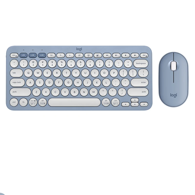 Logitech Pebble 2 Combo, бездротова клавіатура та миша, тихі та портативні, настроювані, Logi Bolt, Bluetooth