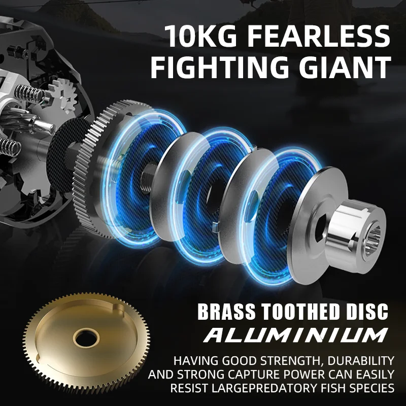 Bearking Casting Reel for Fishing 6.3:1 Ratio 198g Magnetic Brake Fishing Reel Fresh-Saltwater Wheel Accessories Goods