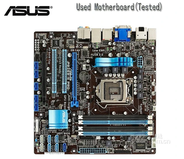 Original Motherboard For Asus P8z68-m Pro Lga 1155 Ddr3 For I3 I5