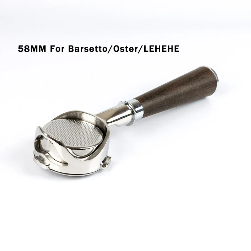 58 Mm Koffie Bodemloze Portafilter, 58 Mm 3 Oren Portafilter Extractieverbetering voor Koffiezetapparaat (WHITE