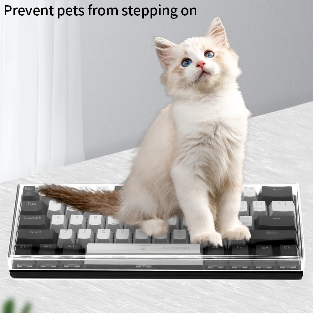 Teclado Mecânico Acrílico Capa de Poeira Key Air Cover 40 60 65 75 Teclado para Impermeável Impedir Pet Treading - Imagem 6