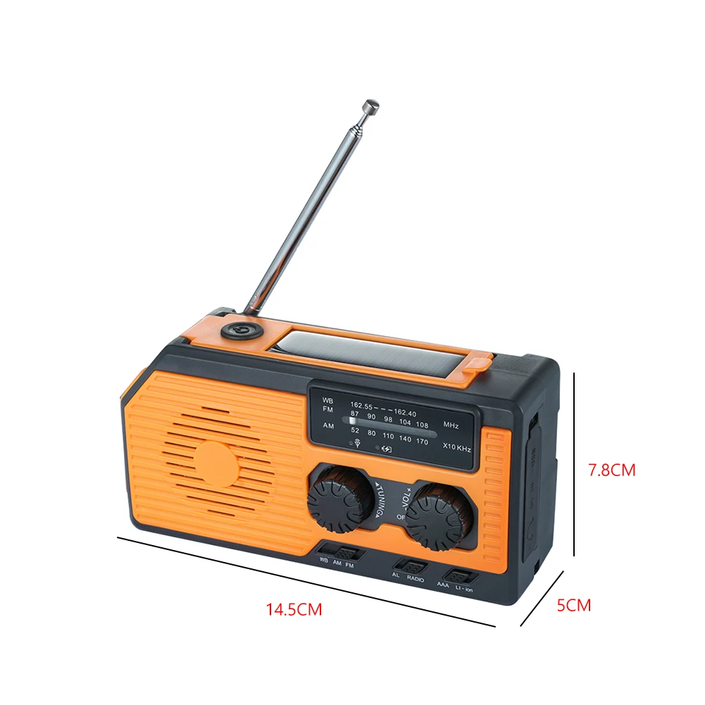 Portable Solar Hand Crank Radio 5
