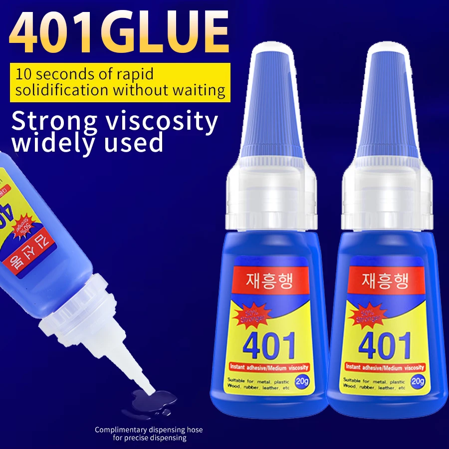 401 Super glue 1/3/10Pcs instant quick-drying cyanoacrylate 502 adhesive leather rubber wood metal strong bond liquid glue tool