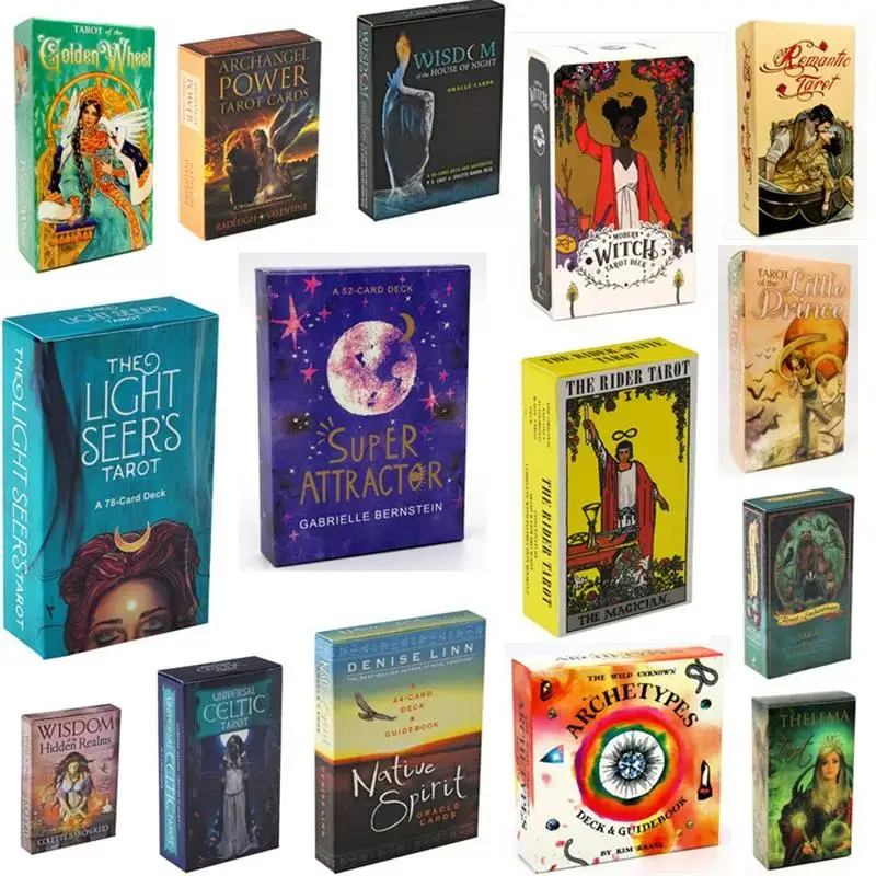 

All English Tarot Cards with Guide Book The Rider Divination Tarot Cards tarot Cards for Beginners Big Size Tarot Cards