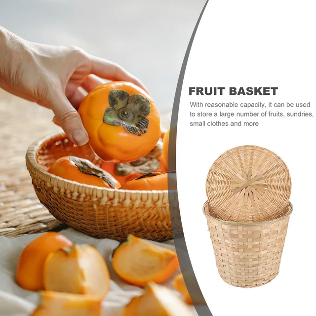 Bambusz Szemét Sokoldalú Ürítő Kosár Sundries Tároló Konyha Szövött Játék