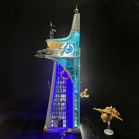 BYB LED Light Kit For 76269 Avengers Tower Building Blocks Decorative Lamp Remote Control Not Include  Building 3