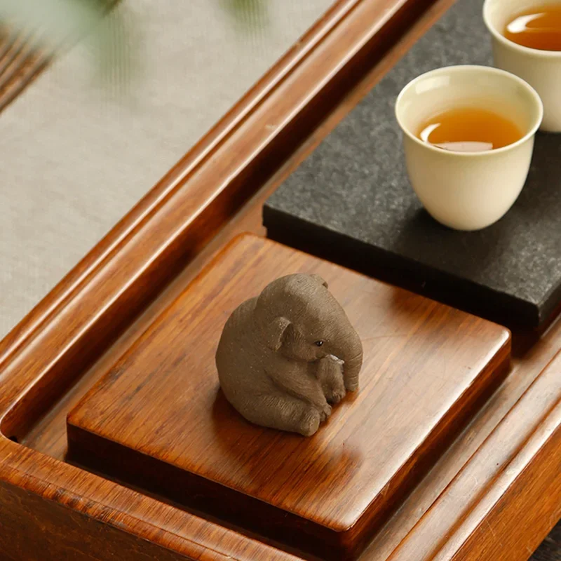 Tea Pet Ornaments Chinese Tea Pets Tea Ceremony Kung Fu Clay Color Changing Small Figures Tea Pet Pet Accessories Chinese Set Kung Fu