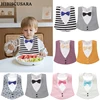 Pure Cotton Baby Bibs Infant Boy Gentleman Bib With Bow Tie Toddler Fashion Burp Cloths Feeding Bibs Boys Saliva Towel 1