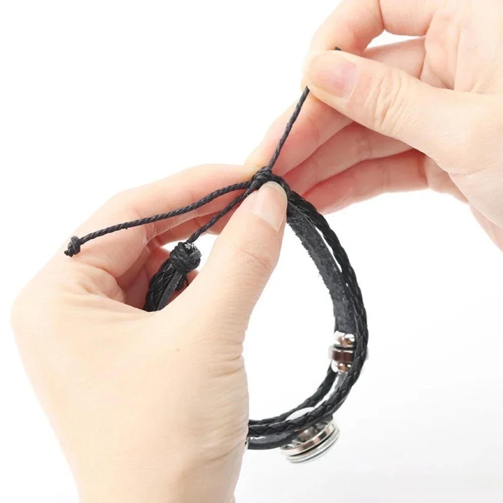 Adjustable 12 Zodiac Signs PU Leather Bracelet Hand Woven Luminous 12 Zodiac Signs Glow Zodiac Spirit Bracelet Jewelry Gift