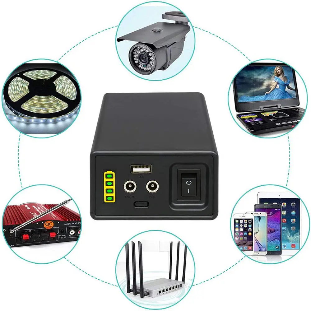 휴대용 배터리 충전기 12V 24V 5V 파워 뱅크 배터리 공급 핫 세일 44800mAh 폰 USB DC 배터리 360 포토 부스용