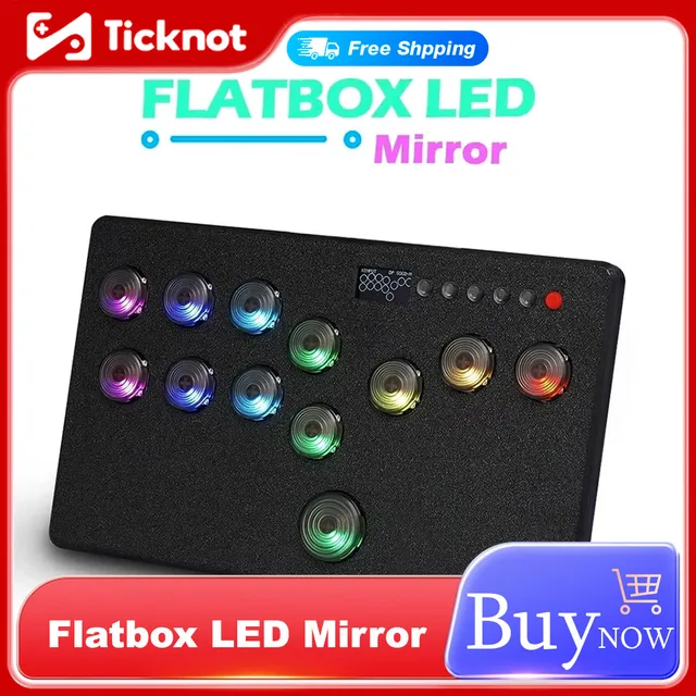 Flatbox Left/Right Layout Mini HitBox Stickless Controller For PS4 FightStick HotSwap Kailh Switch Arcade Joystick For PC/PS3/NS