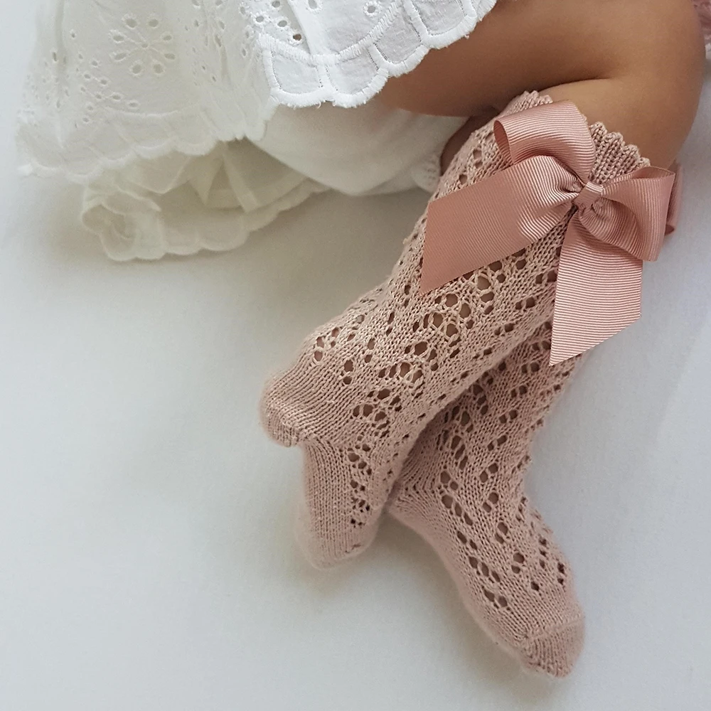 

New Summer Children's Mesh Socks For Girls Cotton Newborn Baby Long Tube Sock Knee High Toddlers Sock Hollow Out Infant Socken