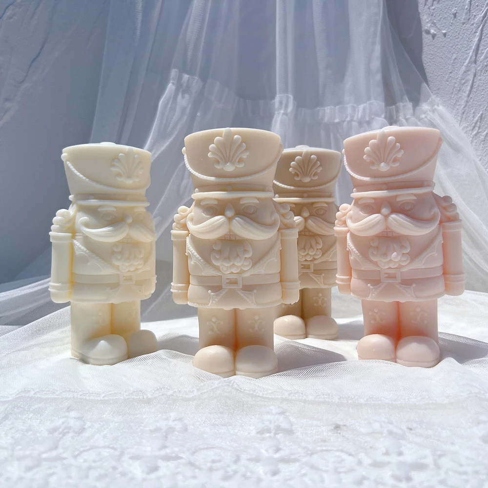 Shorty Nutcracker Statue Silicone Candle Mold Christmas Decor Silicone Mold Dinner Soy Wax Mould Christmas Ornaments silicone mold silicone candle mold aromatherapy candle mold silicone candle molds candle mold