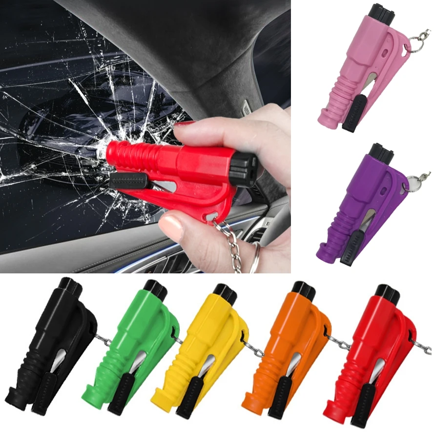 

Safety Hammer with Rescue Whistle, Car Escape Tool,2-in-1 Window Breaker Seatbelt Cutter, Compact Emergency Escape Tool for Car