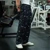 American Retro Thin Pants Men's Summer Breathable Quick Drying Loose Sports Pants Fitness Casual Digital Printed Pants 1